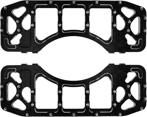 YHMTIVTU CNC أوتاد قدم واسعة للسائق على الطرق الوعرة Footpegs Chopper Bobber Style Footpegs دواسة أرضية متوافقة مع Harley Touring Road Glide Softail Fatboy Dyna in Kuwait