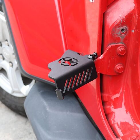 Foot Pegs for Jeep Wrangler,Door Hinge Foot Pegs Rest Pedal,Steel Kick Panel Fit for for Jeep Wrangler JK JKU JL JLU 2007-2024 Jeep Gladiator JT Accessories,Star(2 PCS,Black) in Saudi Arabia
