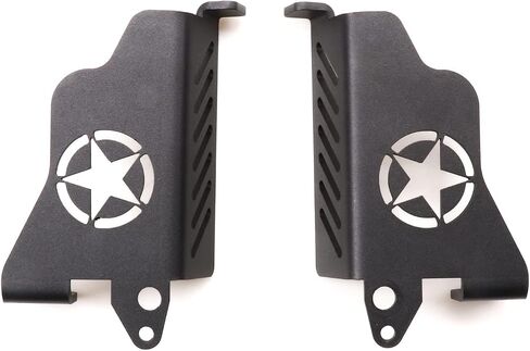 Foot Pegs for Jeep Wrangler,Door Hinge Foot Pegs Rest Pedal,Steel Kick Panel Fit for for Jeep Wrangler JK JKU JL JLU 2007-2024 Jeep Gladiator JT Accessories,Star(2 PCS,Black) in Saudi Arabia