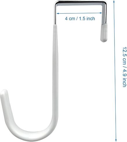 Over Door Hooks for Hanging - 4 Pack Over Door Hook, Heavy Duty Over The Door Hooks, Door Hanger Hook, White Over The Door Hanger in Saudi Arabia