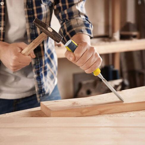 مجموعة إزميل خشبية فاخرة للأعمال الخشبية والنحت ومقابض ناعمة مع غطاء طرفي من الفولاذ للمطرقة 4 قطع in Kuwait