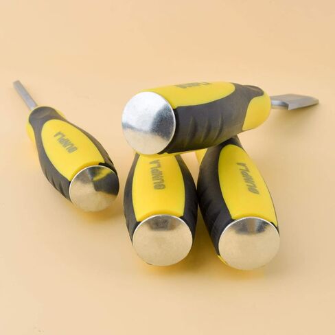 مجموعة إزميل خشبية فاخرة للأعمال الخشبية والنحت ومقابض ناعمة مع غطاء طرفي من الفولاذ للمطرقة 4 قطع in Kuwait