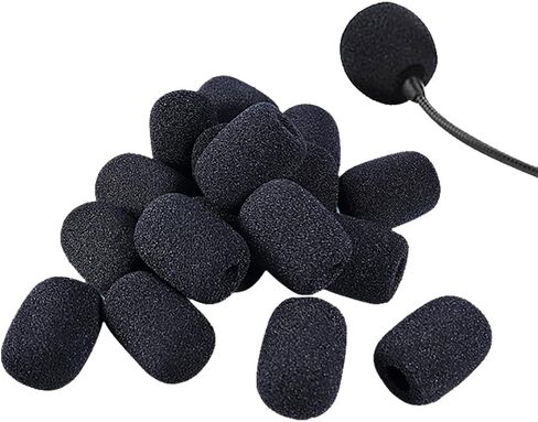 30 Pcs Headset Microphone Foam Covers Mini Microphone Windscreen Small Mic Wind Cover Lapel Headset Microphone Windscreen for Lavalier Microphones in Saudi Arabia