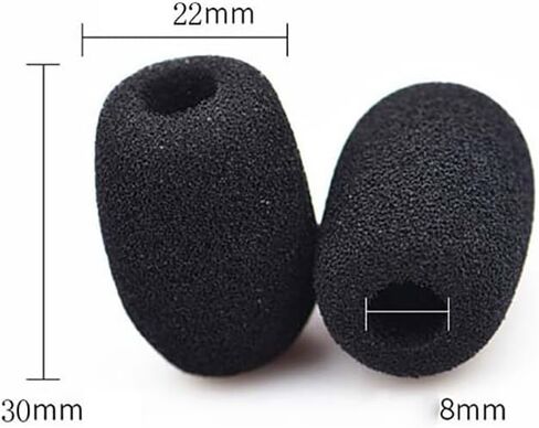 30 Pcs Headset Microphone Foam Covers Mini Microphone Windscreen Small Mic Wind Cover Lapel Headset Microphone Windscreen for Lavalier Microphones in Saudi Arabia