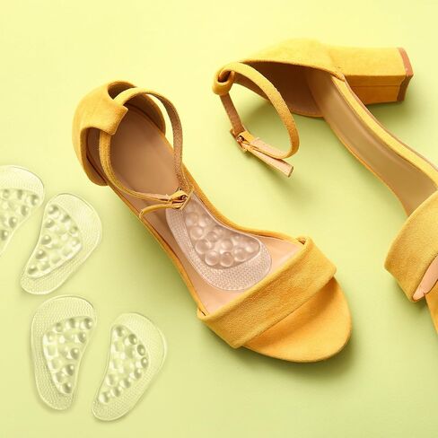 3 Pairs Arch Support Inserts, Arch Support Insoles for Women Foot, Massage Gel Shoes Arch Pads, Adhesive Shoes Arch Insoles for Flat Feet High Arch Plantar Fasciitis Arch Pain Relief in Saudi Arabia