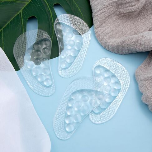 3 Pairs Arch Support Inserts, Arch Support Insoles for Women Foot, Massage Gel Shoes Arch Pads, Adhesive Shoes Arch Insoles for Flat Feet High Arch Plantar Fasciitis Arch Pain Relief in Saudi Arabia