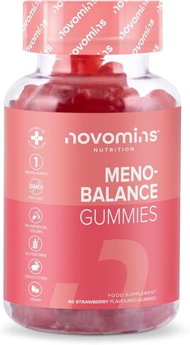 Novomins Meno-Balance Gummies – Menopause Support – Perimenopause and Post Menopause Symptoms – High Strength Supplements with Natural Plant Phytoestrogens– Vegan- Gluten Free in Kuwait