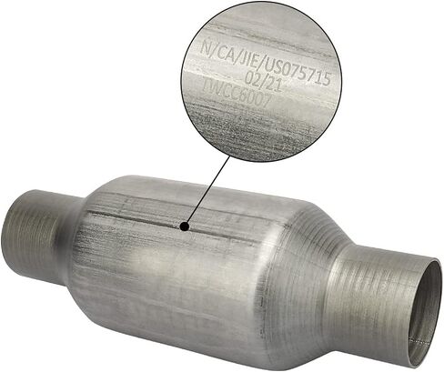 MAYASAF【2 pack】2.25" Inlet/Outlet Universal Catalytic Converter, High Flow Exhaust Pipe, w/o O2 Port (EPA Compliant), 2 pack in Saudi Arabia