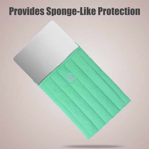 Puffy Laptop Sleeve 13-14 Inch Streak-Green, Protective Carrying Case for Men and Women, Cute Case Bag Compatible with 13 and 14 Inch Laptops, for MacBook Air M2, Asus/Dell Xps in Cover in Saudi Arabia