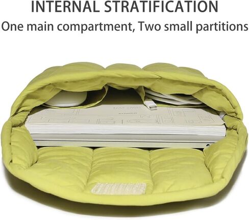 Puffy Laptop Sleeve 13-14 Inch Streak-Green, Protective Carrying Case for Men and Women, Cute Case Bag Compatible with 13 and 14 Inch Laptops, for MacBook Air M2, Asus/Dell Xps in Cover in Saudi Arabia