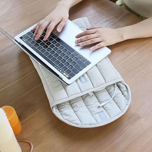 Puffy Laptop Sleeve 13-14 Inch Streak-Green, Protective Carrying Case for Men and Women, Cute Case Bag Compatible with 13 and 14 Inch Laptops, for MacBook Air M2, Asus/Dell Xps in Cover in Saudi Arabia