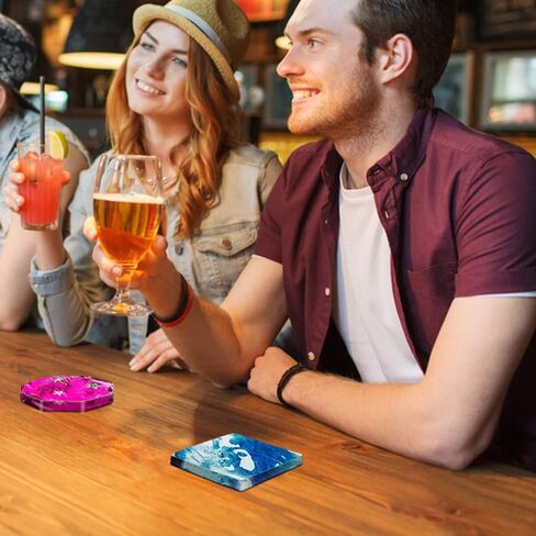 قوالب سيليكون كوستر ذات 6 تجاويف، قوالب كوستر من الراتنج AIFUDA لصب الراتنج، قوالب كوستر عميقة كبيرة كوستر DIY، ديكور المنزل in Kuwait