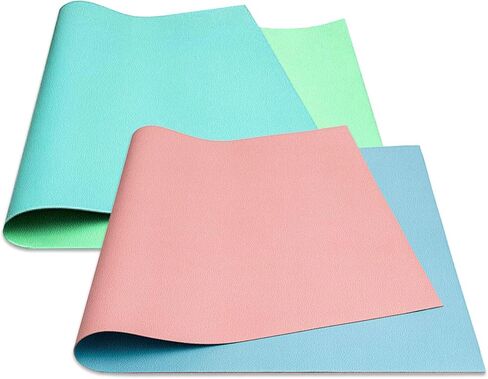 قطعتان من سجادة الحرف الجلدية المصنوعة من السيليكون الكبيرة جدًا، 27.5 بوصة × 15.7 بوصة، سجادات صب المجوهرات مزدوجة الجوانب، ورقة سيليكون غير لاصقة مقاومة للحرارة لصب الراتنج، الرسم الفني، راتنجات الإيبوكسي in Kuwait