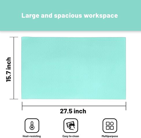 قطعتان من سجادة الحرف الجلدية المصنوعة من السيليكون الكبيرة جدًا، 27.5 بوصة × 15.7 بوصة، سجادات صب المجوهرات مزدوجة الجوانب، ورقة سيليكون غير لاصقة مقاومة للحرارة لصب الراتنج، الرسم الفني، راتنجات الإيبوكسي in Kuwait