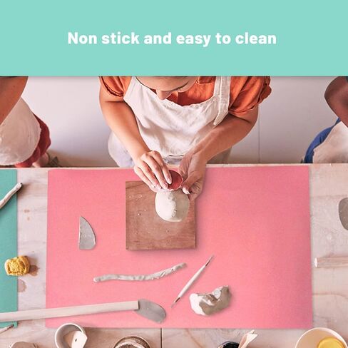 قطعتان من سجادة الحرف الجلدية المصنوعة من السيليكون الكبيرة جدًا، 27.5 بوصة × 15.7 بوصة، سجادات صب المجوهرات مزدوجة الجوانب، ورقة سيليكون غير لاصقة مقاومة للحرارة لصب الراتنج، الرسم الفني، راتنجات الإيبوكسي in Kuwait