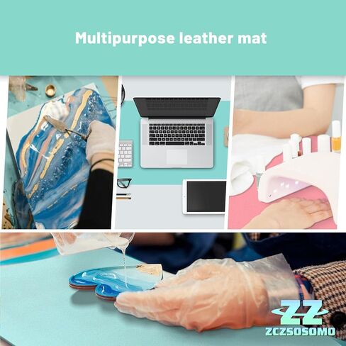 قطعتان من سجادة الحرف الجلدية المصنوعة من السيليكون الكبيرة جدًا، 27.5 بوصة × 15.7 بوصة، سجادات صب المجوهرات مزدوجة الجوانب، ورقة سيليكون غير لاصقة مقاومة للحرارة لصب الراتنج، الرسم الفني، راتنجات الإيبوكسي in Kuwait