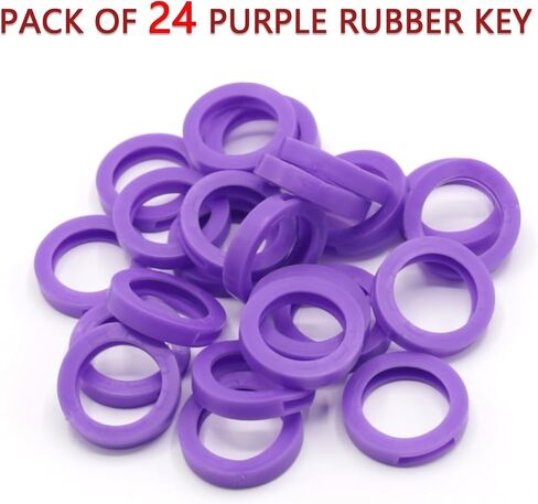 24mm Key Cap Covers, Pack of 24 Black Rubber Key Identifier Coding Tags Sleeve for Office, House, and Apartment Keys in Saudi Arabia