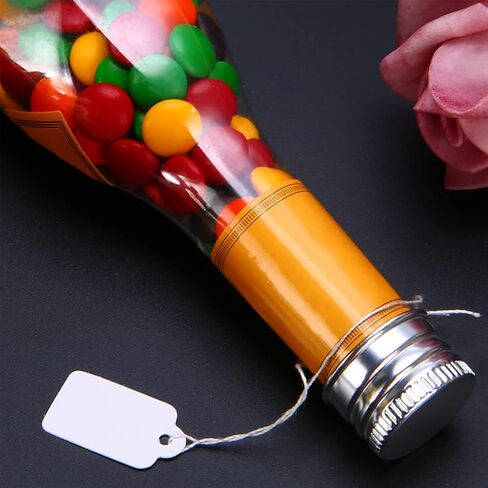 1000 قطعة من العلامات البيضاء مع علامات سلسلة، علامات عرض قابلة للكتابة لعلامات الملابس والمجوهرات للمنتج، 0.94 × 0.59 بوصة in Kuwait