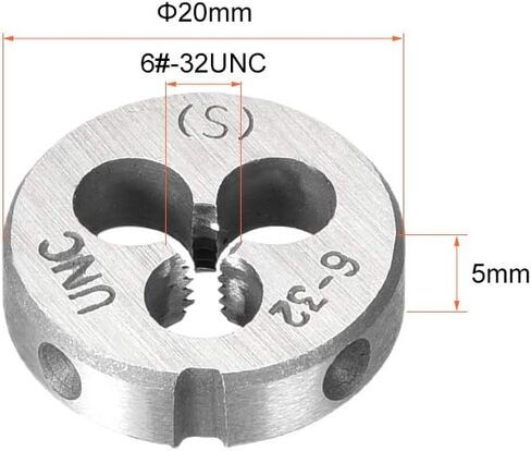 uxcell 4-40 UNC Round Die, Machine Thread Right Hand Threading Die, Alloy Steel Screw Thread Cutting Die in Saudi Arabia