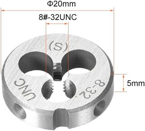uxcell 4-40 UNC Round Die, Machine Thread Right Hand Threading Die, Alloy Steel Screw Thread Cutting Die in Saudi Arabia