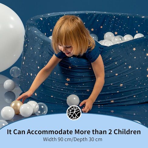 Foam Ball Pit 35.4"x 11.8" for Toddlers and Kids,Round Ball Pool Indoor Outdoor Baby Playpen,Ideal Gift for Infants,Balls not Included - Night Sky in Saudi Arabia