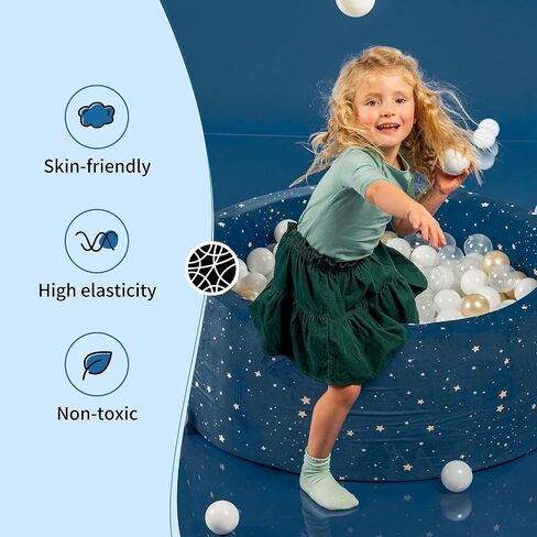Foam Ball Pit 35.4"x 11.8" for Toddlers and Kids,Round Ball Pool Indoor Outdoor Baby Playpen,Ideal Gift for Infants,Balls not Included - Night Sky in Saudi Arabia