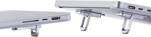 Hagibis Laptop Stand Adjustable Height for Desk, Portable Invisible Laptop Riser, Ergonomic Laptop Mount Keyboard Kickstand Aluminum Cooling Pad for MacBook Pro Air, Tablet Laptop (Grey) in Saudi Arabia