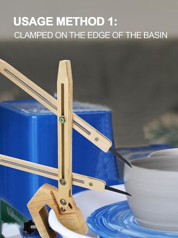 BKALEME Pottery Throwing Gauge, 2 Ways to Install, Compact Clip-on Pottery Throwing Stick, Ceramics Pottery Clay Tool for Making Repeat Forms, for Pottery Wheel & Forming Machine in Kuwait