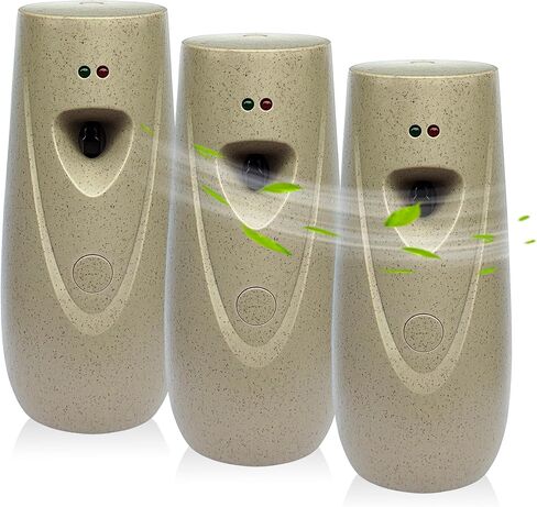 (3-Pack) Automatic Fragrance Dispenser Wall-mounted Aerosol Spray Air Freshener for Hotels, Home, Indoor, Offices, Schools, Restaurants, Commercial Place (003, Brown) in Saudi Arabia
