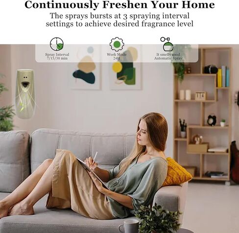 (3-Pack) Automatic Fragrance Dispenser Wall-mounted Aerosol Spray Air Freshener for Hotels, Home, Indoor, Offices, Schools, Restaurants, Commercial Place (003, Brown) in Saudi Arabia