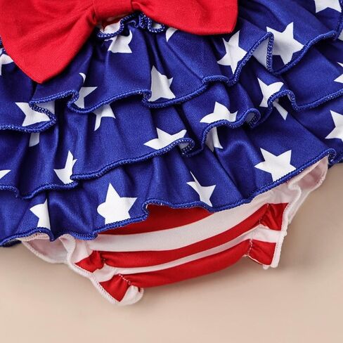 My Fisrt 4th of July Outfit Newborn Infant Baby Girl 4th of July Outfits Girl Clothes Cute American Flag Skirt Set in Saudi Arabia