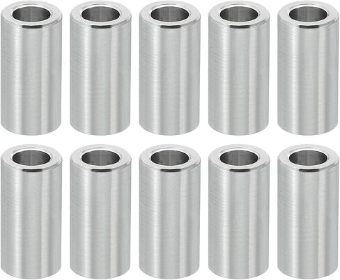 PATIKIL M6 Aluminum Spacers, 10 Pcs Metal Spacer Aluminum 6.2mm ID x 10mm OD x 1.5mm L Aluminum Spacer Screw Standoff Round for 1/4" or M6 Screw Bolts in Saudi Arabia