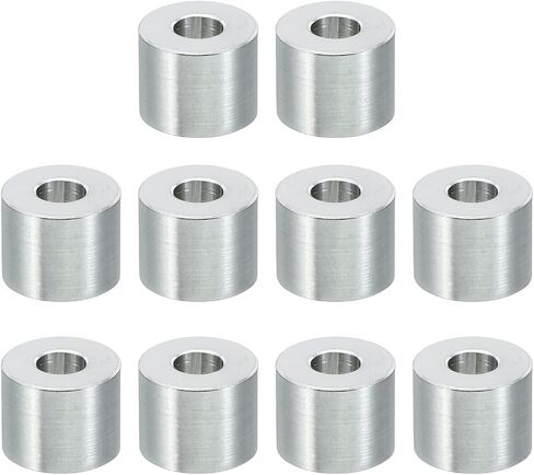 PATIKIL M6 Aluminum Spacers, 10 Pcs Metal Spacer Aluminum 6.2mm ID x 10mm OD x 1.5mm L Aluminum Spacer Screw Standoff Round for 1/4" or M6 Screw Bolts in Saudi Arabia