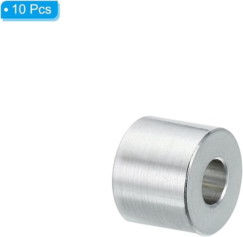 PATIKIL M6 Aluminum Spacers, 10 Pcs Metal Spacer Aluminum 6.2mm ID x 10mm OD x 1.5mm L Aluminum Spacer Screw Standoff Round for 1/4" or M6 Screw Bolts in Saudi Arabia