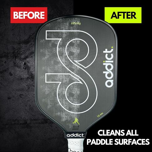 Addict Pickleball Paddle Eraser: Ultimate Carbon Fiber Cleaner for Enhanced Spin & Pristine Look – Compatible with All Brands, Long-Lasting for 1000 Uses in Saudi Arabia