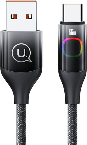 شاحن USB A إلى النوع C شحن سريع، كابل شاحن USB C مع كابل شاحن سيارة مضفر من النايلون LED، سلك USB C للهاتف 15 Plus 15 Pro Max لهاتف Samsung Galaxy S23 S22 Note Pixel جميع أنواع الهواتف C in Kuwait