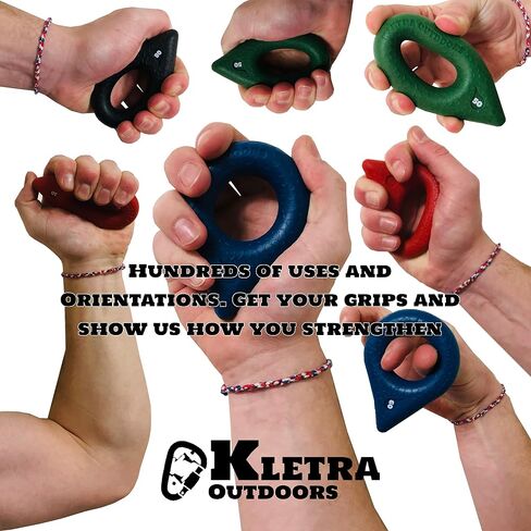 Premium Set of 4 Teardrop Rings- Grip Strength Trainer Grips for a Complete Healthy Hand and Iron Grip- Hand Stretcher Hand Strengthener Donut Finger Training Climbing Fist Exerciser in Saudi Arabia