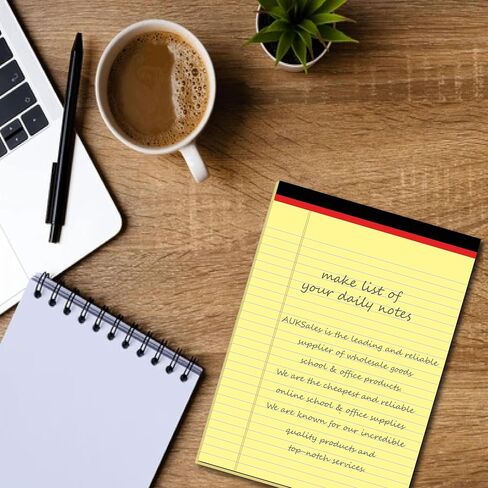 Legal Pads 8.5 x 11, 2 Pack Wide Ruled Lined Notepad, Yellow Legal Pads of Paper Legal Notepads, Micro Perforated Note Pads 8.5 x 11 Legal Pad, Yellow Legal Pads, 50 Sheets Per Writing Pad in Saudi Arabia