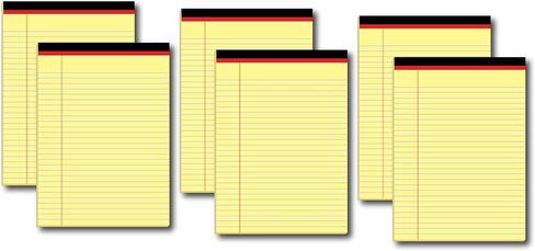 Legal Pads 8.5 x 11, 2 Pack Wide Ruled Lined Notepad, Yellow Legal Pads of Paper Legal Notepads, Micro Perforated Note Pads 8.5 x 11 Legal Pad, Yellow Legal Pads, 50 Sheets Per Writing Pad in Saudi Arabia