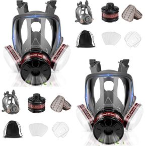 أقنعة الغاز النووية والكيميائية للبقاء على قيد الحياة، جهاز تنفس كامل الوجه للطلاء بالرش، مادة كيميائية، راتنجات الإيبوكسي، أعمال الطحن. in Kuwait