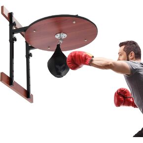 Wall Mounted Speed Bag Platform with Adjustable Height, 5 Position Boxing Training Equipment with 360° Swivel for Reflex Hand-Eye Coordination, Home Gym, 23inch Round Board in Saudi Arabia