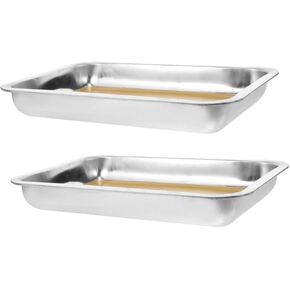 صينية تشريح من الفولاذ المقاوم للصدأ قطعتين من ستوبازا مع قاعدة شمع، أداة بيولوجية احترافية لمختبرات الجامعة، سهلة التنظيف ومتعددة الاستخدامات للتعليم والبحث in Kuwait