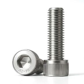 M5 x 16mm (50 Pack) Socket Head Cap Screws, 304 Stainless Steel Bolts with Hex Spanner, Allen Socket Drive, Full Thread, Bright Finish in Saudi Arabia