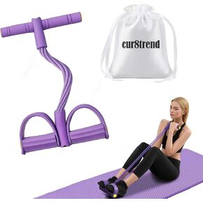 Exercise Band Workout with Sweat-Wicking Foam Handles - Non-Slip, Portable Fitness Equipment Suitable for Home Gyms, Travel Workouts, and Full-Body Training (Purple). in Saudi Arabia