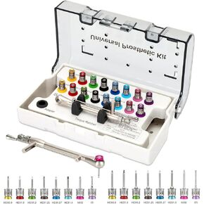 universal implant driver kit,High Precision Dental Implant Torque Wrench，16pcs screwdriver for dental implant,Torque Value of 10-70Ncm,Autoclavable Universal Implant Kit in Kuwait