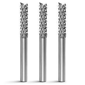 3 قطع من رؤوس الأدوات الدوارة لطحن كربيد التنجستن على شكل نهاية الأسطوانة لتحديد معالم المعادن وإزالة الأزيز، قطع مزدوج مع ساق 1/4 بوصة (SB-1: قطر القطع 1/4 بوصة × الطول 4/5 بوصة) in Kuwait