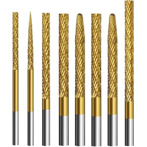 مجموعة مثاقب كربيد مطلية بالتيتانيوم من ACCUFINE لقمة إزالة الأزيز الخشبية ومثاقب قطع الخشب لقم مثقاب كربيد للأخشاب 9 قطعة in Kuwait