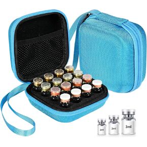 16 Slots, Peptide Storage Case Vial Case for Fridge, Fits 1ml 2ml 3ml Vials, Fridge Storage Case for Peptide, Insulin, GLP-1, Hard Protective Case with Handy Strap, Case Only (16 Slots) in Saudi Arabia