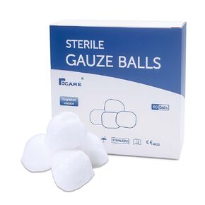 كرات شاش معقمة، 100% قطن، مغلفة بشكل فردي، قطر 1 بوصة، للاستخدام الطبي والعناية بالجروح والرعاية المنزلية، عبوة من 80 قطعة in Kuwait