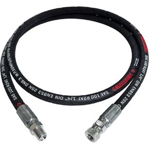 1/4 Hydraulic Hose with 1/4inch JIC 37° Female X 1/4" NPTF Male Hydraulic Hose Fittings (18inch) in Kuwait